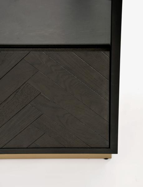 Livin Hill Vitrine Seville Schwarz, Beine und Griffe aus Messing SEV26-2 Bild 5