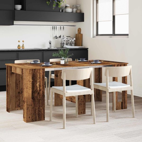 vidaXL Esstisch 180 x 85 x 75 cm Holzwerkstoff Altholz Rechtwinklig 3424944