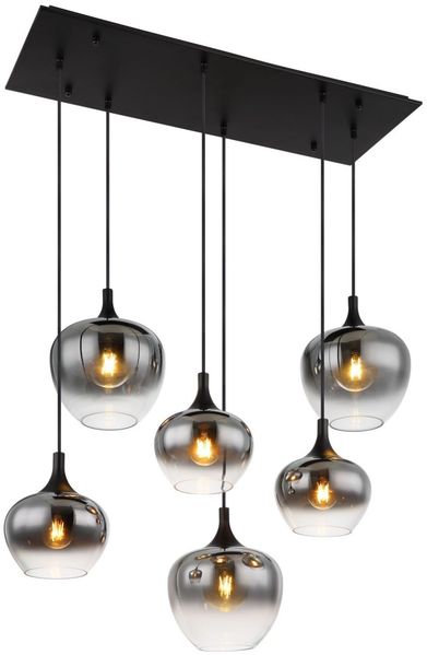 Hängeleuchte Esszimmer Rauchglas Hängelampe Esstisch Wohnzimmer 15548-6H