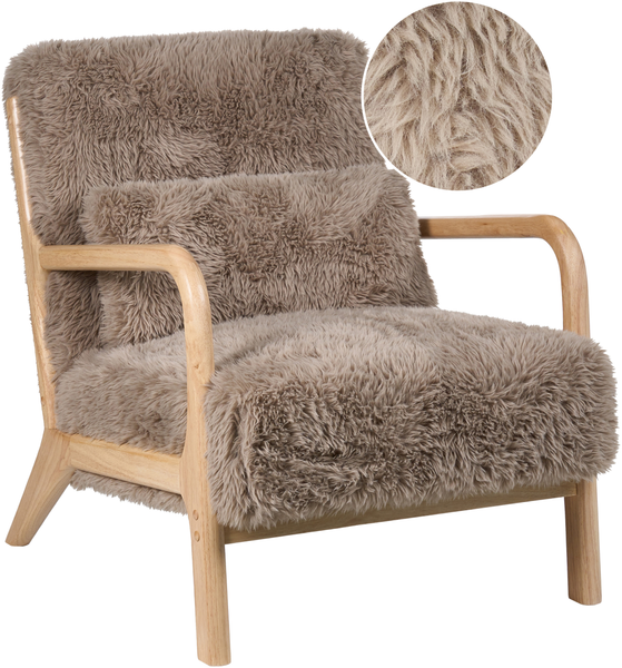 Sessel SKOVDE Webpelz Taupe