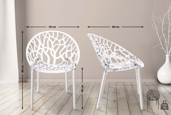 CLP Wetterbeständiger Stapelstuhl Crystal aus Kunststoff,transparent Bild 2