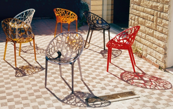 CLP Wetterbeständiger Stapelstuhl Crystal aus Kunststoff,transparent Bild 7