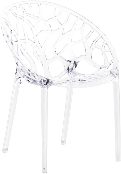 CLP Wetterbeständiger Stapelstuhl Crystal aus Kunststoff,transparent Bild 1