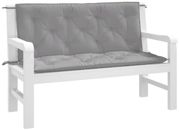 vidaXL Gartenbank-Auflagen 2 Stk. Grau 120x50x7 cm Oxford-Gewebe 361679 Bild 3
