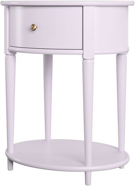 Beistelltisch >Rundo< lavendel, 66x55x45 cm, MDF-Tischplatte, Schublade, goldener Griff Bild 9