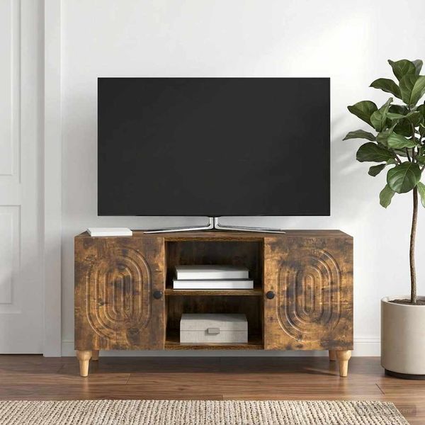 vidaXL TV-Schränk Geräucherte Eiche 102 x 34,5 x 50 cm Holzwerkstoff 894240