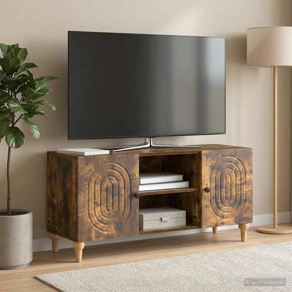 vidaXL TV-Schränk Geräucherte Eiche 102 x 34,5 x 50 cm Holzwerkstoff 894240