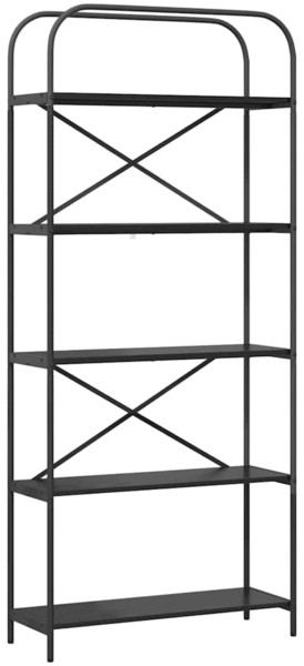 vidaXL Bücherregal Schwarz Eichen-Optik 80 x 30 x 183 cm Holzwerkstoff 879833