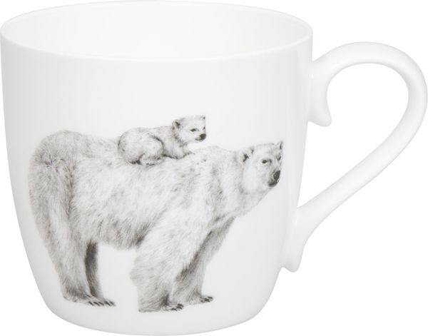 KÖNITZ 1120572956 Becher Amazing Animals - Eisbären 425 ml aus Bone China Porzellan