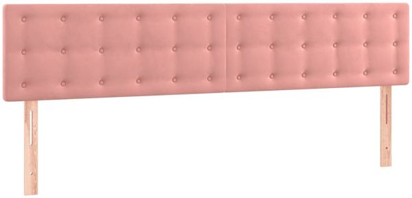 vidaXL Boxspringbett mit Matratze & LED Rosa 200x200 cm Samt 3134668 Bild 7