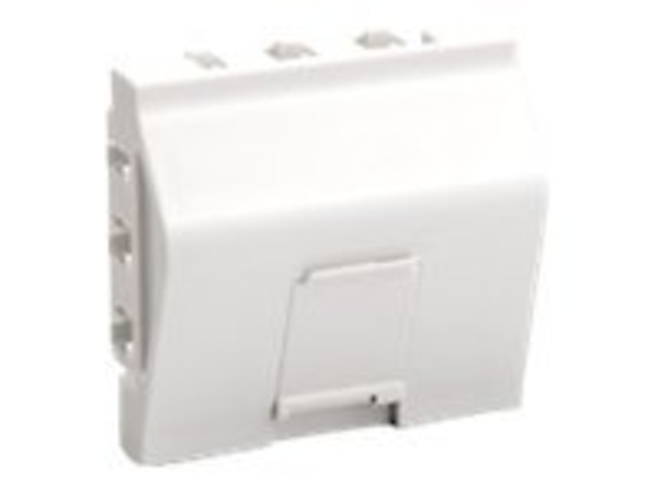 Equip Frontplatte 1xKeystone French abgew. 45x45 mm RAL9010 Polybeutel