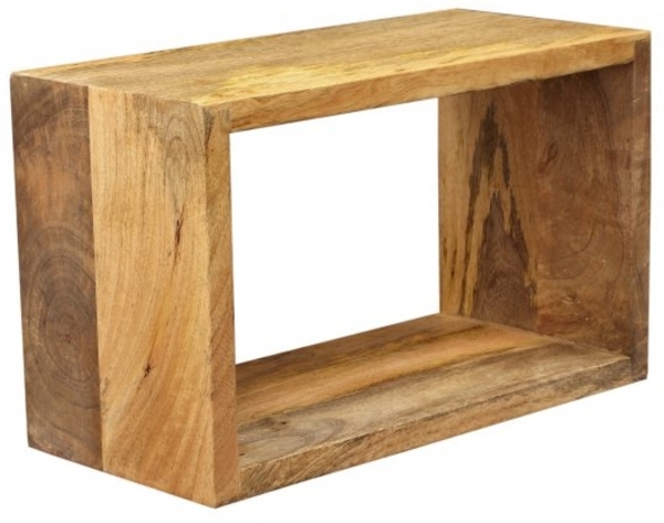 Wandregal Devi 50x30x22 aus Mangoholz Bild 5