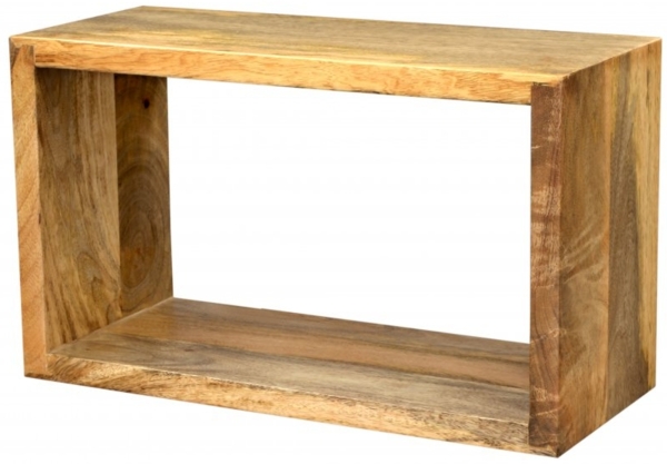 Wandregal Devi 50x30x22 aus Mangoholz Bild 4