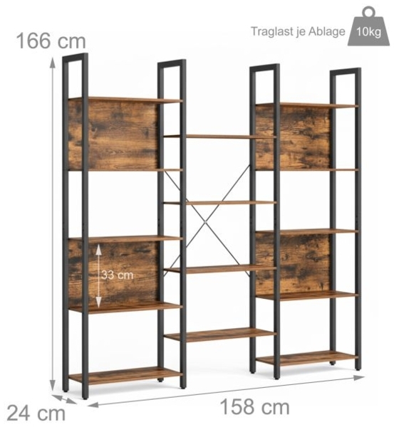 Industrial Bücherregal 14 Ablagen 10052077_8208 Bild 4