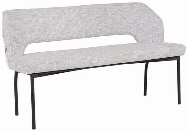 Bank Bloom 150 cm Stoff, modern gepolstert, hellgrau, für 2–3 Personen, Must Living