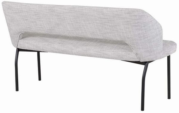 Bank Bloom 150 cm Stoff, modern gepolstert, hellgrau, für 2–3 Personen, Must Living Bild 2