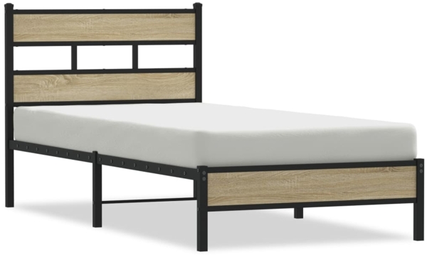 vidaXL Bettgestell ohne Matratze Sonoma-Eiche 100x190 cm Holzwerkstoff 4017248