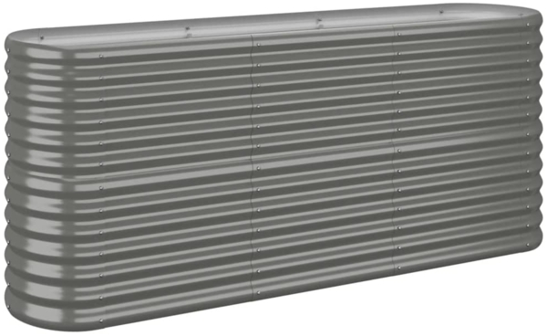 vidaXL Hochbeet Verzinkter Stahl 152x40x68 cm Grau 318894
