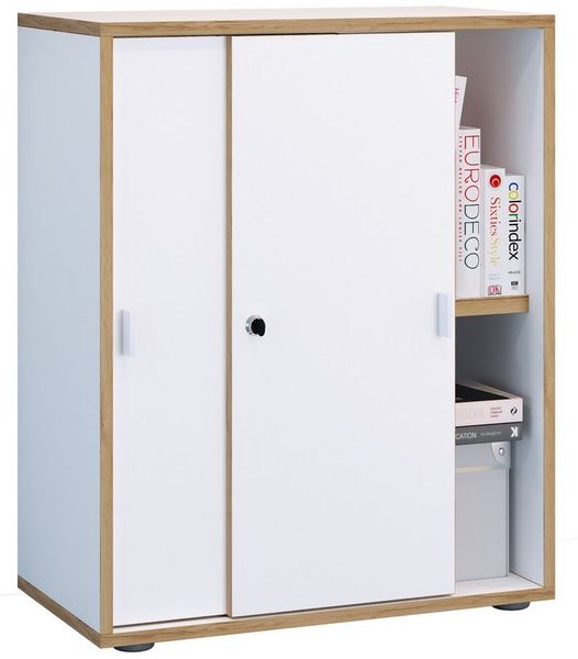 VCM Büroschrank Salia 920732 Weiß H. 74 x B. 60 x T. 37 cm