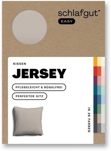Schlafgut 'Easy' Kissenbezug, Jersey, Sand Mid, 40x40 cm