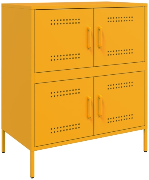 vidaXL Sideboard Senfgelb 68x39x79 cm Stahl 842955