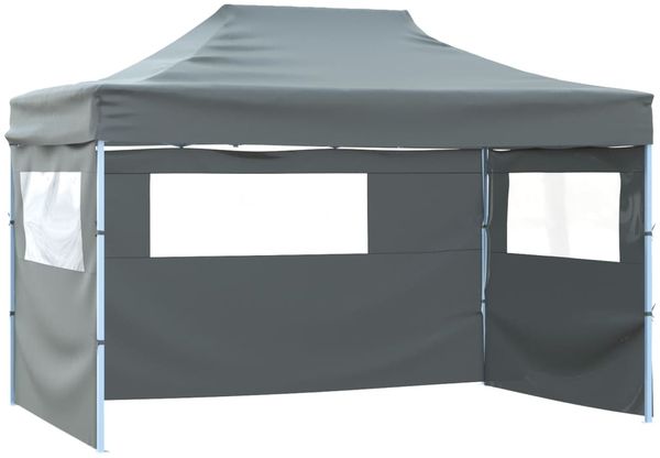 vidaXL Faltzelt mit 3 Wänden 431x291x315 cm Anthrazit 44973