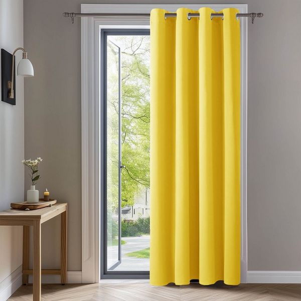 Deconovo Verdunkelungsvorhang Blickdichter Vorhang mit Ösen Gardinen Wohnzimmer 1 Stück, Verdunkelung Lärmschutz Thermogardine Dicke Vorhänge Kälteschutz