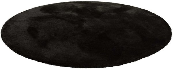 Homie Living Teppich Pisa, rund, Höhe: 25 mm, Hochflor, Microfaser, uni, weich, Shaggy, Wohnzimmer, Schlafzimmer