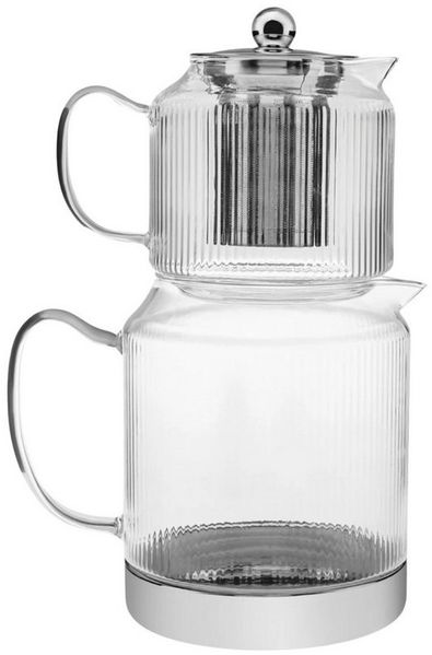 Karaca Teekanne Karaca Kelly Induktions-Glas-Teekannen-Set, 2.1L, Hitzebeständig, 2.1 l