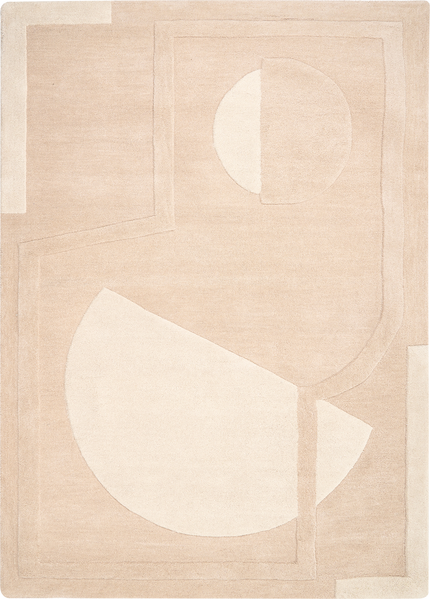 Teppich GAYA Beige 160 x 230 cm Wolle