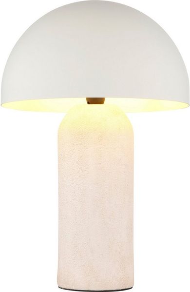 homsy by Ana Johnson Tischleuchte LUMEVA Pilz Lampe, ohne Leuchtmittel, Leuchtmittel wechselbar, warmweiß - kaltweiß, Keramik, Pilzleuchte, Höhe 38cm, beige, Metall, E14 Fassung