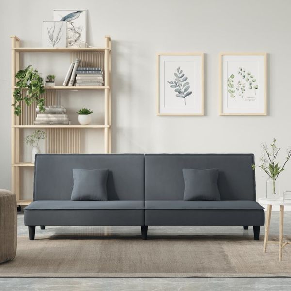 vidaXL Schlafsofa Dunkelgrau Samt 351908