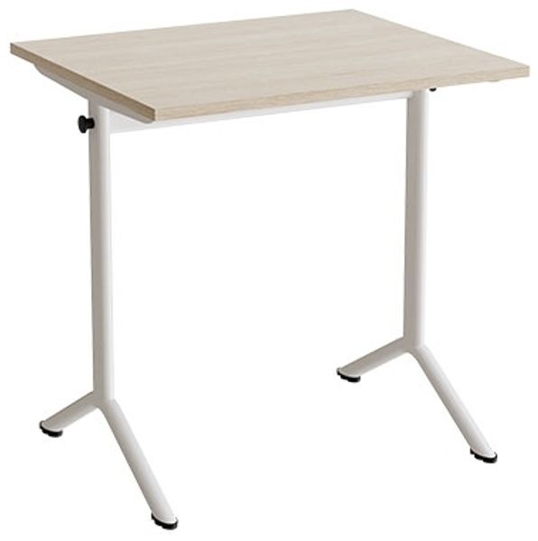 Tisch Atlas 1130 700x600 mm - schalldämpfendes Hochdrucklaminat - weißes Gestell