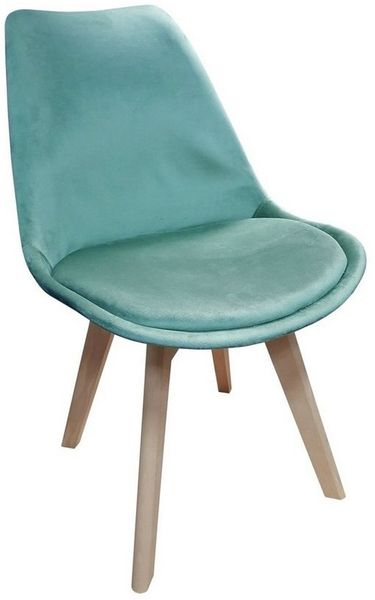 HTI-Living Esszimmerstuhl Stuhl Atlanta Velvet Uni (Stück, 1 St), Esszimmerstuhl Samtbezug Holzfüße