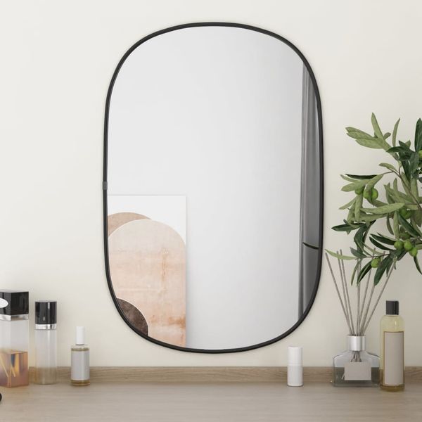 vidaXL Wandspiegel Schwarz 60x40 cm 348224