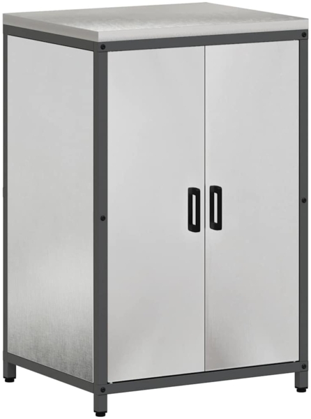 vidaXL Aufbewahrungsset für die Küche mit Regal 3 pcs Silber Stahl 3392670 Bild 6