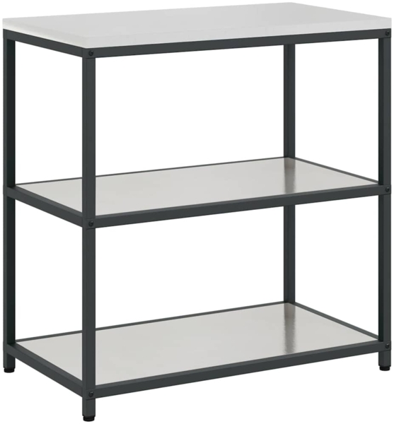 vidaXL Aufbewahrungsset für die Küche mit Regal 3 pcs Silber Stahl 3392670 Bild 5