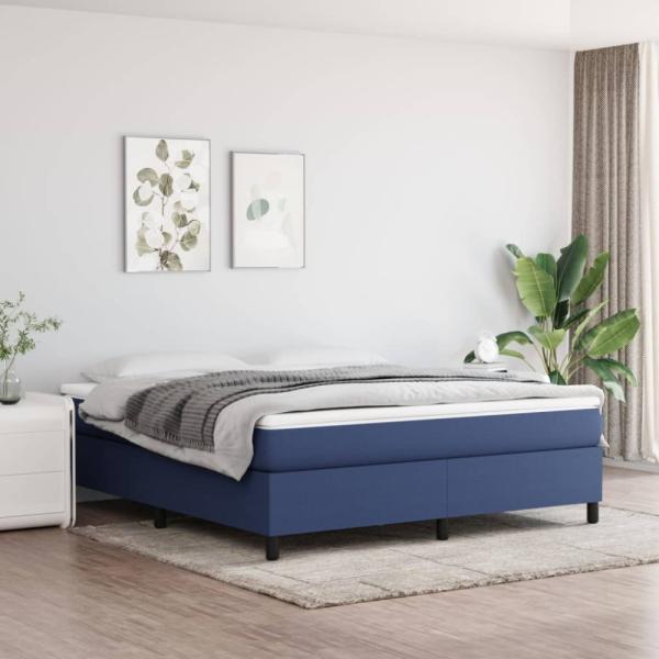 Boxspringbett Blau 180x200 cm Stoff [3120884]