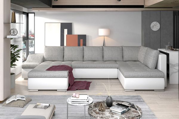 Wohnideebilder Giovanni Grau Ecksofas & Eckcouches GI27