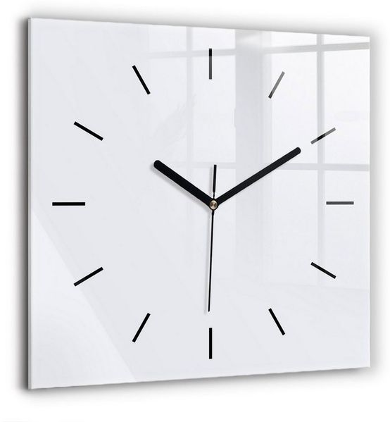 Tulup Wanduhr Modernistische Glaswanduhr 60x60 cm Uhr aus gehärtetem Glas