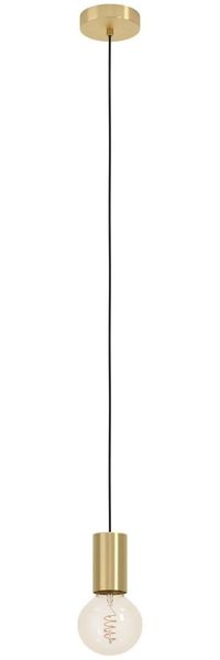 Eglo 900799 Hängeleuchte POZUETA 1 Stahl messing-gebürstet E27 1X40W H:110cm Ø6. 5cm dimmbar