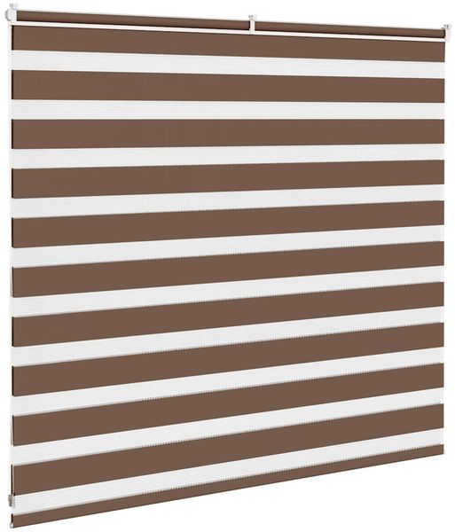 vidaXL Doppelrollo Braun 155x100 cm Stoffbreite 150,9 cm Polyester 4014324 Bild 4