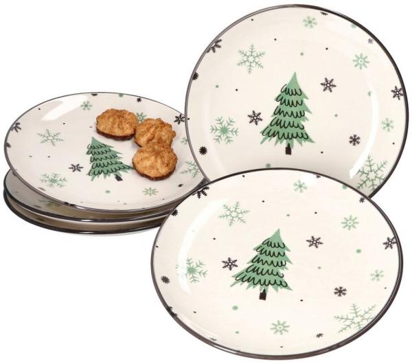 MamboCat Frühstücksteller 6er Set Kuchenteller Weihnachtsbaum 19cm - 23105706