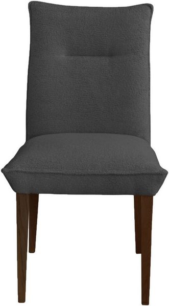 Home affaire 4-Fußstuhl Atena (Set, 2 St), Gestell aus Massivholz Buche, Bezug Teddyoptik