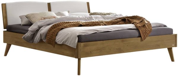 Fabro Betten braun Wildeiche Massivholz 206cm x 146cm x 87cm