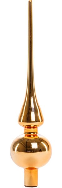 TrendLine Christbaumspitze 26 cm Glas Gold Baumspitze Weihnachtsbaumspitze