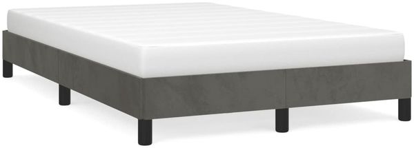 Einzelbettgestell Design für Erwachsene ohne Matratze Dunkelgrau 120x190 cm Samt d4569e