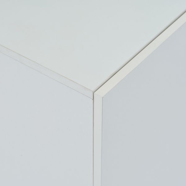 Sideboard 120 x 40 x 75 cm aus Spanplatte, weiße Hochglanzfronten, LED-Sockel Bild 7