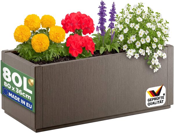 CASARIA® Pflanzkasten Ethica 80x36x36cm Braun
