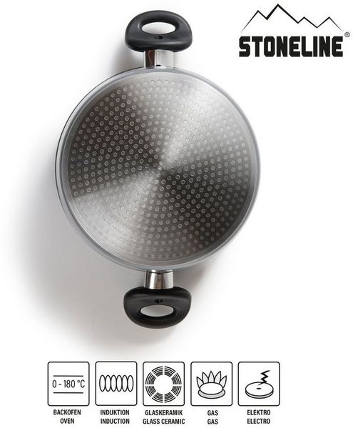 STONELINE Topf-Set, Aluminium (Set, 6-tlg, 1x Kochtopf Ø 16 cm, 1x Kochtopf Ø 20 cm, 1x Kochtopf Ø 24 cm), Induktion